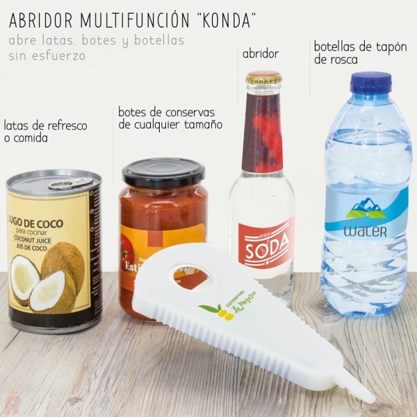 Abridor Multifunción KONDA Blanco - Ref. 10376-BL Cifra