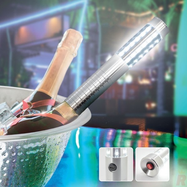 Bastón Led Estroboscópico BUBBLE Plata o Plateado - Ref. 10573 Cifra