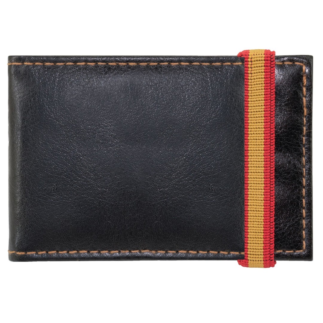 Tarjetero Elástico LONDRES Bandera España Negro - Ref. B-416-NE Cifra