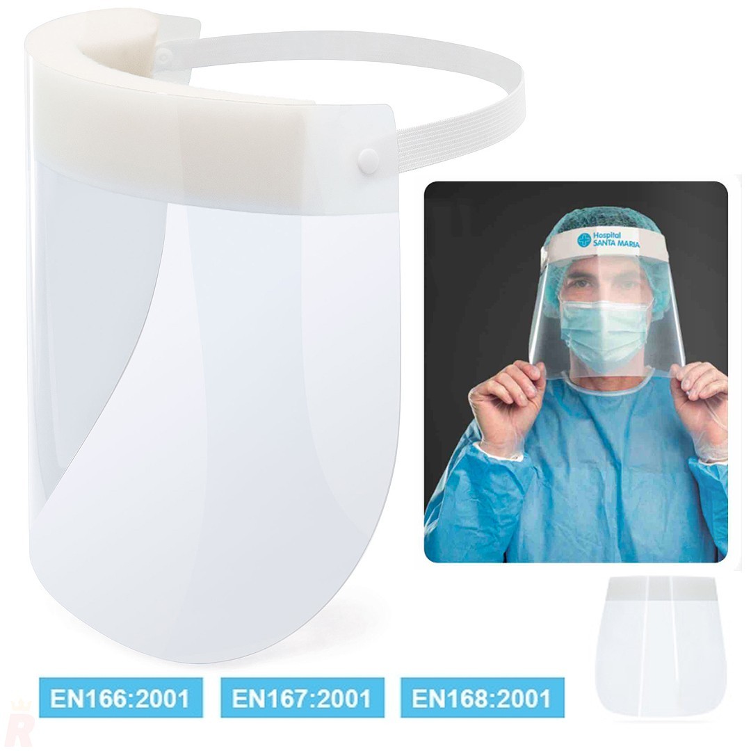 Pantalla Protección Facial SANTA LUCÍA Blanco - Ref. CV-15 Cifra