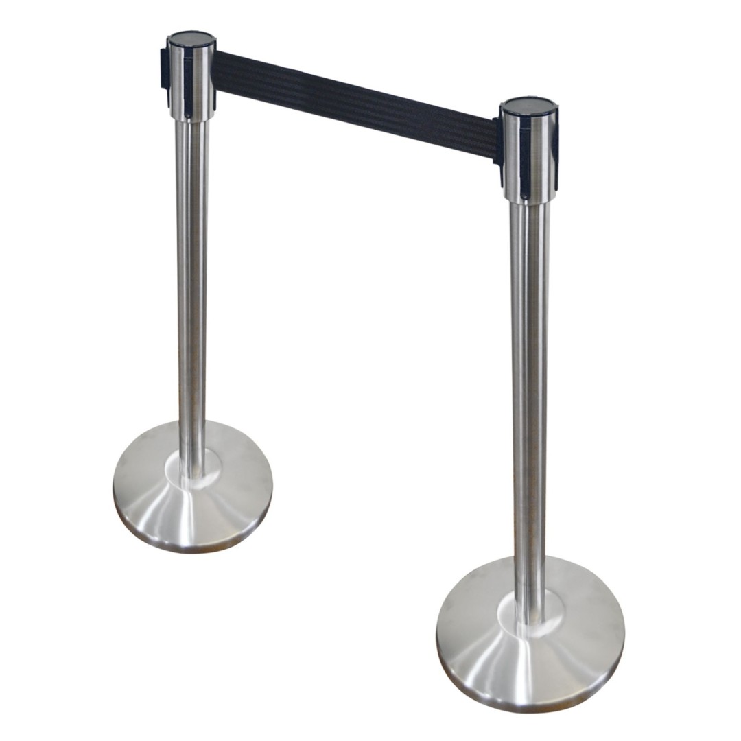 Postes Separadores Cinta Retractil DIVISON Plata o Plateado - Ref. H-190-PT Cifra