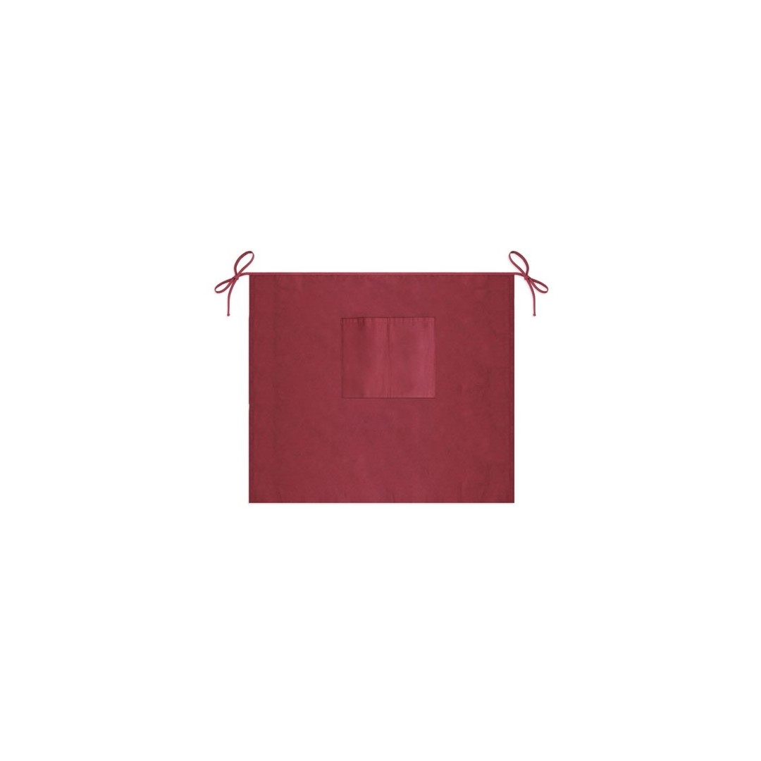 Mandil Profesional Camarero Grande Algodón ANDONI 87x76 cm Burdeos - Ref. T-182-BU Cifra