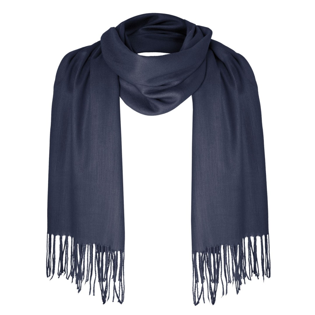 Chal Bufanda Flecos BIARRITZ Azul Marino - Ref. Z-5000-MA Cifra