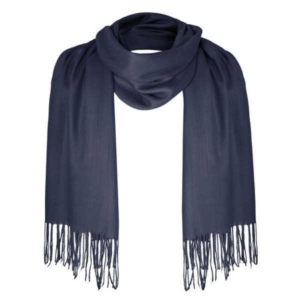 Chal Bufanda Flecos BIARRITZ Azul Marino - Ref. Z-5000-MA Cifra