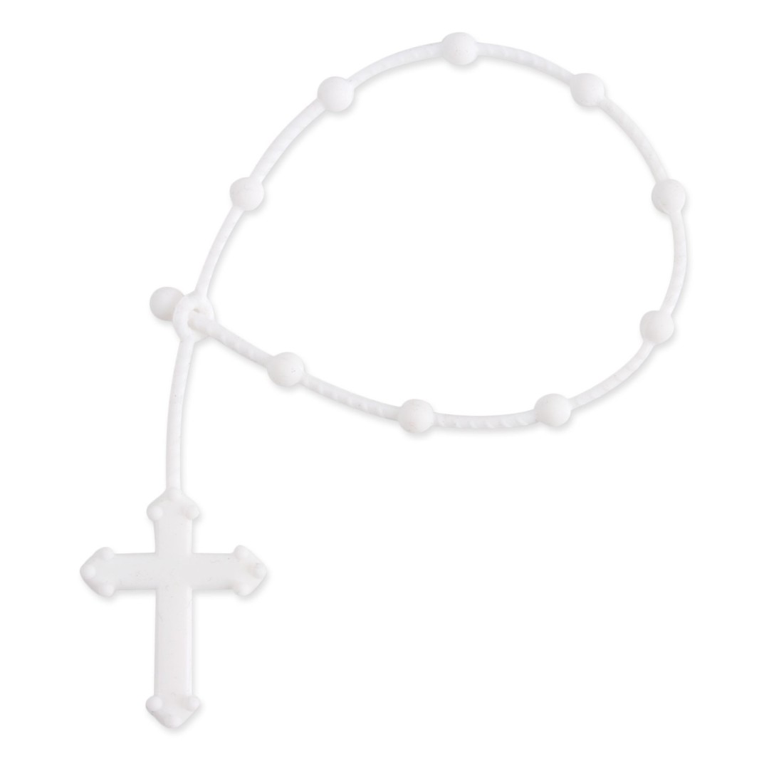 Rosario Mano Silicona CREDO Blanco - Ref. Z-688-BL Cifra