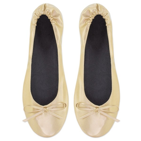 Zapatilla Plegable Oro Plata (12 Pares) BALLET Oro o Dorado - Ref. Z-689-OR Cifra
