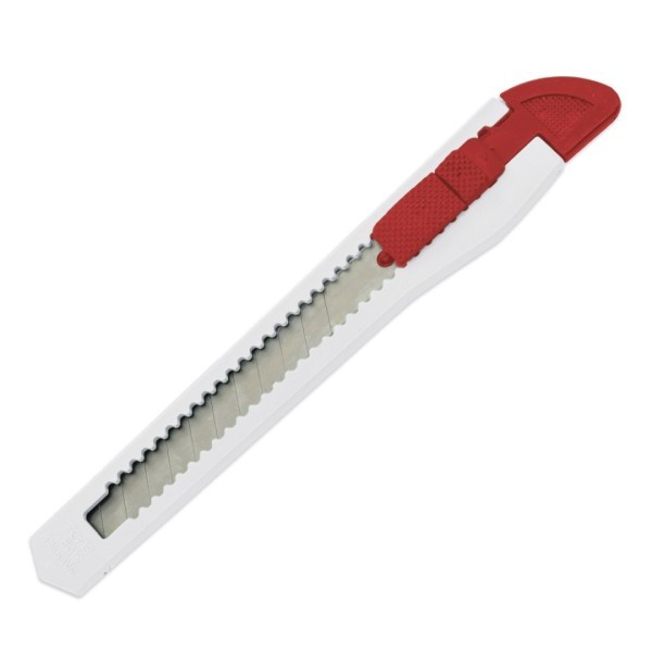 Cutter PEC 9 mm Blanco / Rojo - Ref. B-389-BL-RO Cifra