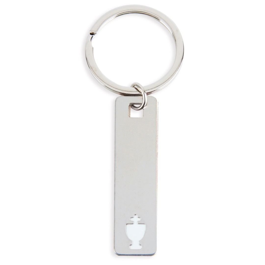 Llavero Alargado Metálico Cáliz - Ref. P-136 Cifra