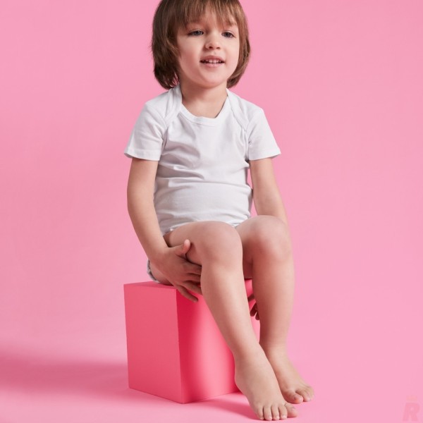 Bodie Bebé Manga Corta Unisex Punto Liso HONEY - Ref. 7200 Roly