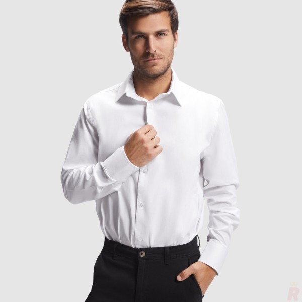 Camisa Hombre Manga Larga Tejido Stretch MOSCÚ - Ref. 5506 Roly WRK