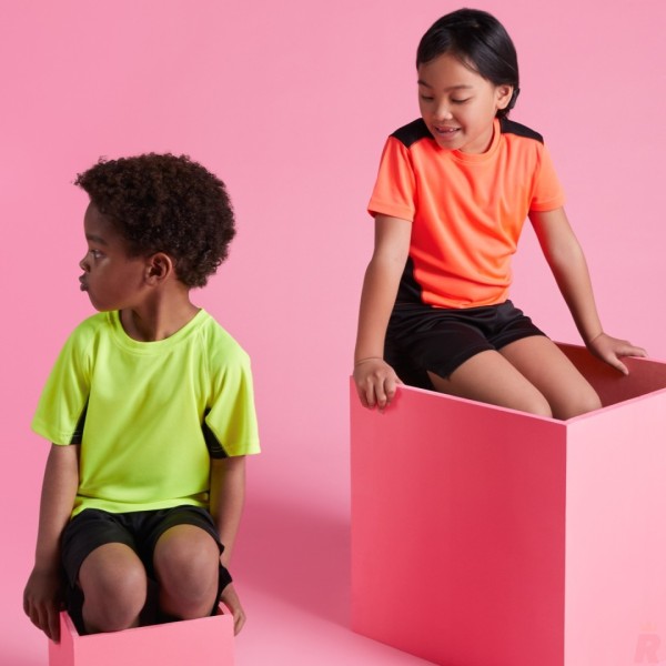 Camiseta Técnica Combinada Infantil DETROIT - Ref. 6652 Roly