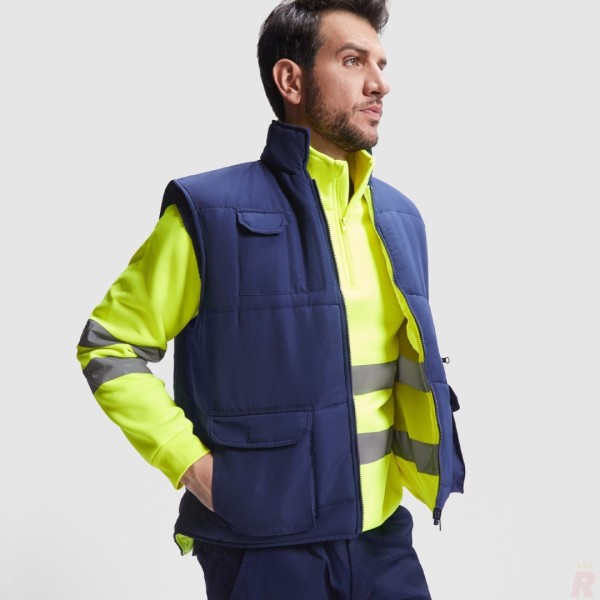 Chaleco Reversible Alta Visibilidad Multibolsillos Unisex PERSEI - Ref. 9313 Roly WRK