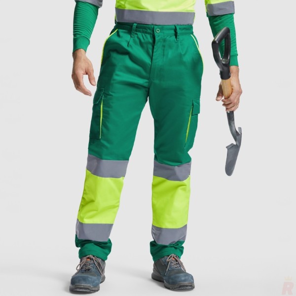 Pantalón Largo Forrado Laboral Alta Visibilidad Multibolsillos Hombre ENIX - Ref. 9321 Roly WRK