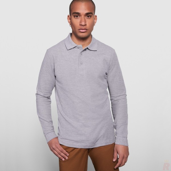 Polo Hombre Manga Larga 100% Algodón Piqué ESTRELLA L/S - Ref. 6635 Roly WRK