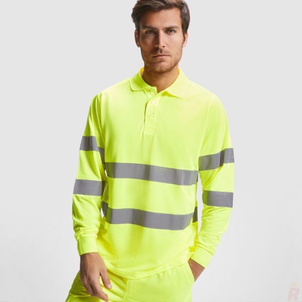 Polo Técnico Alta Visibilidad Hombre Manga Larga POLARIS L/S - Ref. 9306 Roly WRK