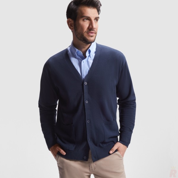 Rebeca Cárdigan Punto Fino Cuello Pico Hombre EXPLORER - Ref. 8405 Roly WRK