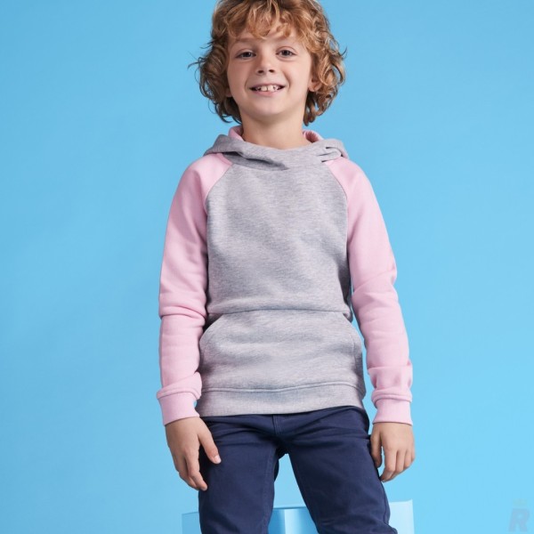 Sudadera Combinada Bicolor Capucha Infantil BADET - Ref. 1058 Roly