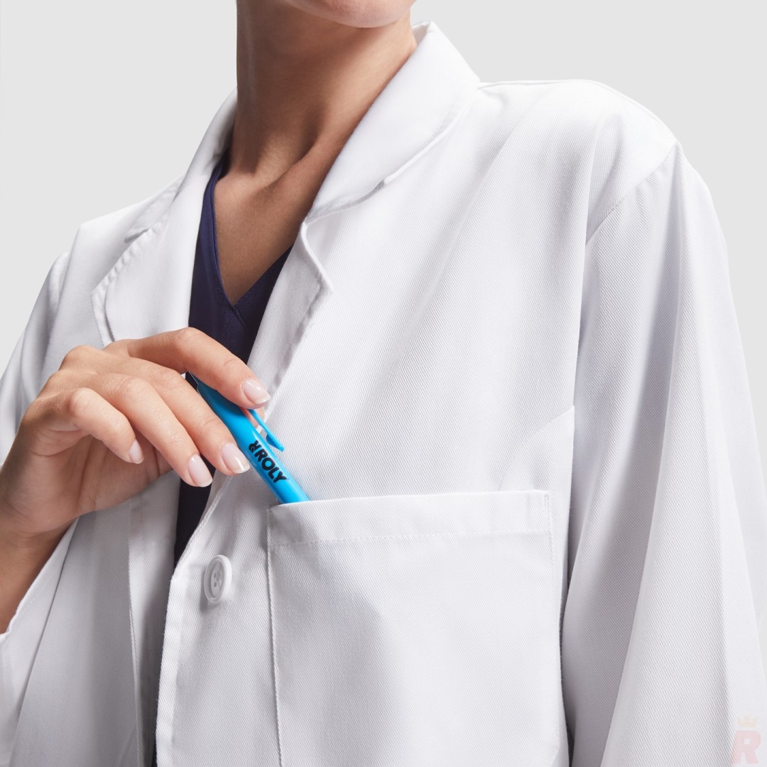 Bata Laboral Entallada Mujer VACCINE WOMAN