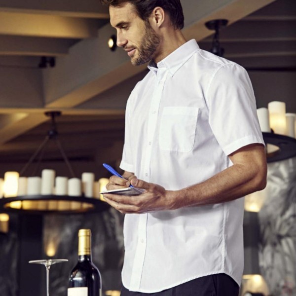 Camisa Hombre Laboral Manga Corta Bolsillo AIFOS