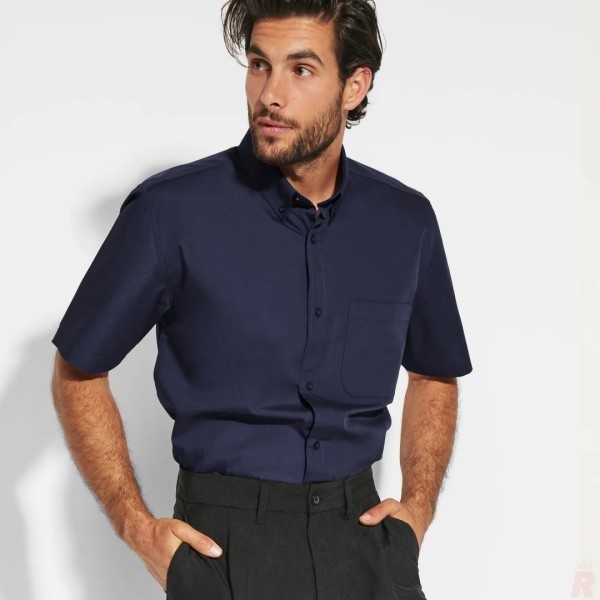 Camisa Hombre Laboral Manga Corta Bolsillo AIFOS