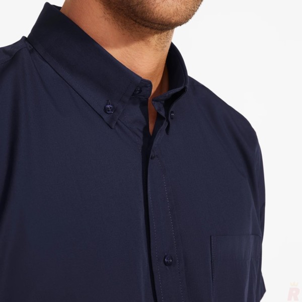 Camisa Hombre Laboral Manga Corta Bolsillo AIFOS