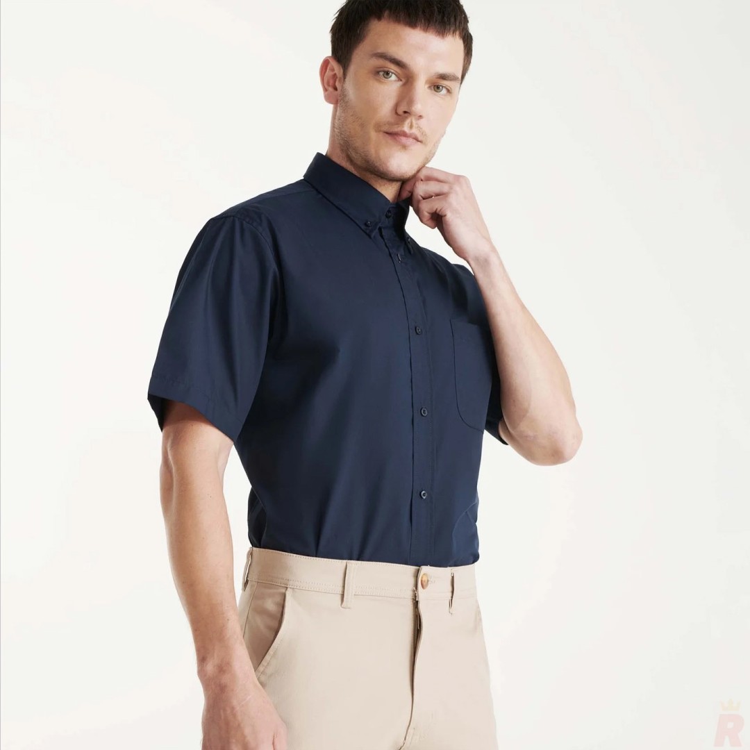 Camisa Hombre Laboral Manga Corta Bolsillo AIFOS