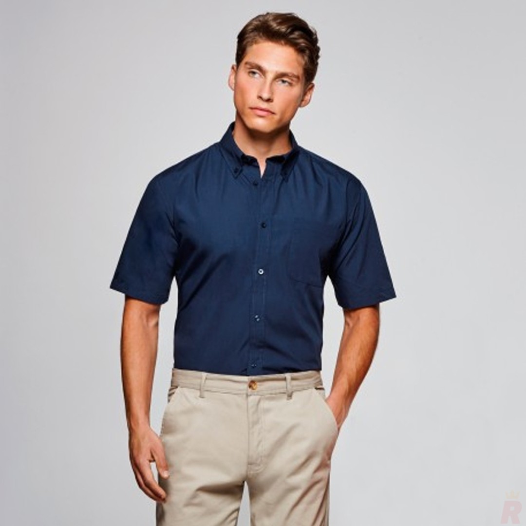 Camisa Hombre Laboral Manga Corta Bolsillo AIFOS