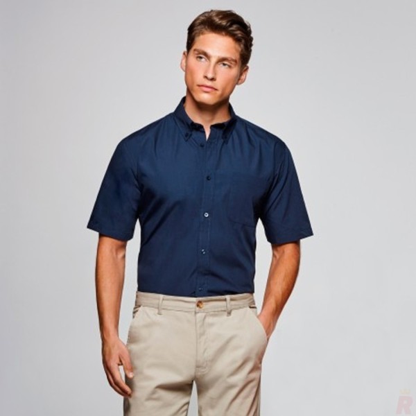 Camisa Hombre Laboral Manga Corta Bolsillo AIFOS