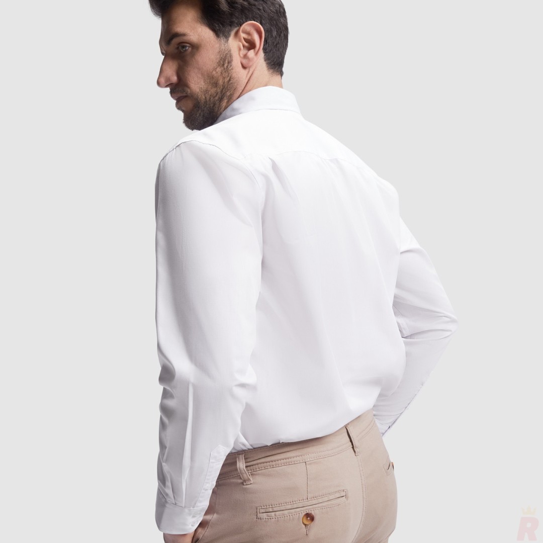 Camisa Hombre Laboral Manga Larga Bolsillo...