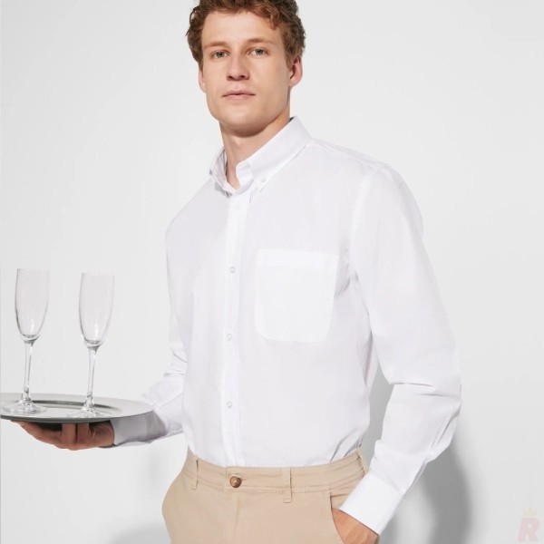 Camisa Hombre Laboral Manga Larga Bolsillo AIFOS L/S