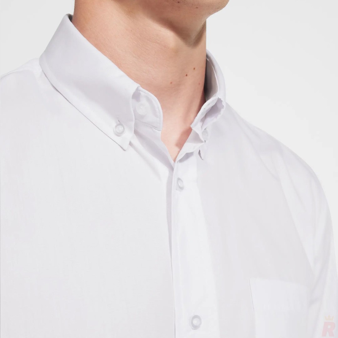 Camisa Hombre Laboral Manga Larga Bolsillo...