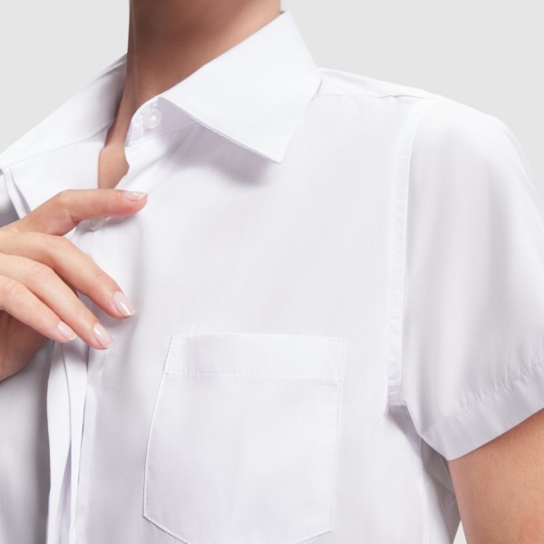 Camisa Mujer Laboral Manga Corta Bolsillo SOFIA
