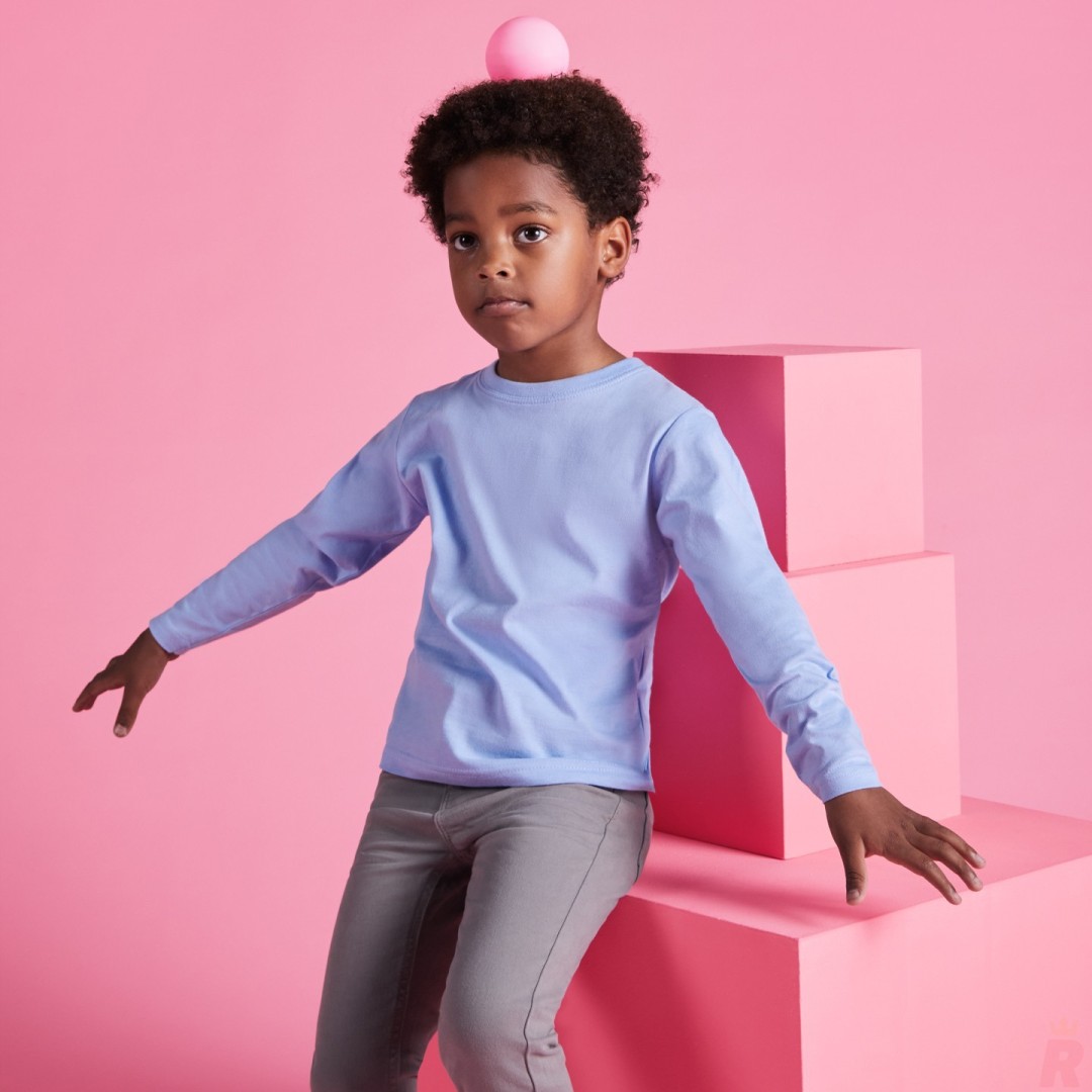 Camiseta Básica Costuras Laterales Infantil...