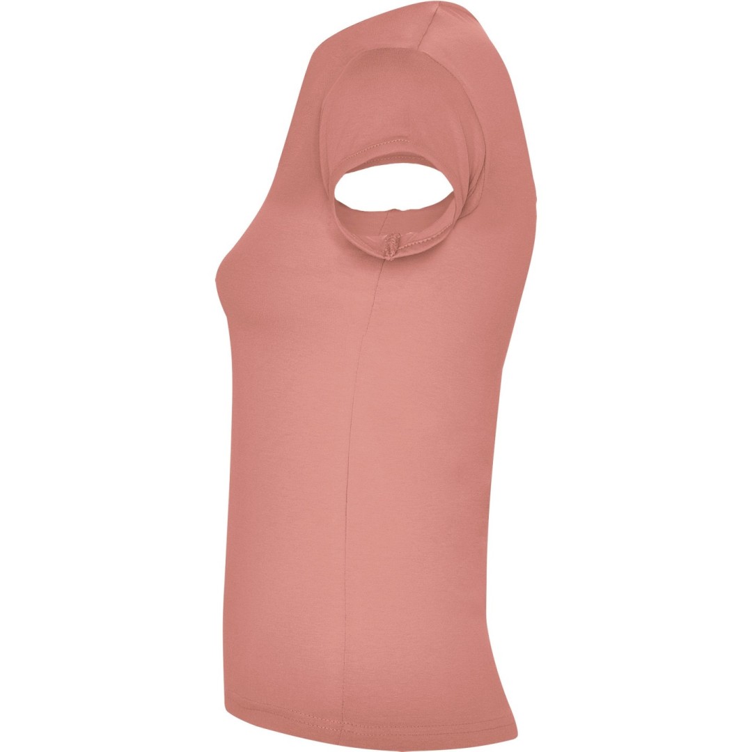 Camiseta Básica Entallada Abertura V Mujer BELICE