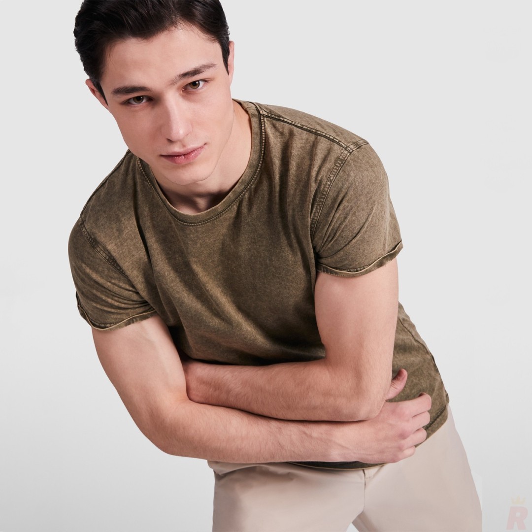 Camiseta Básica Hombre Efecto Jeans 100%...