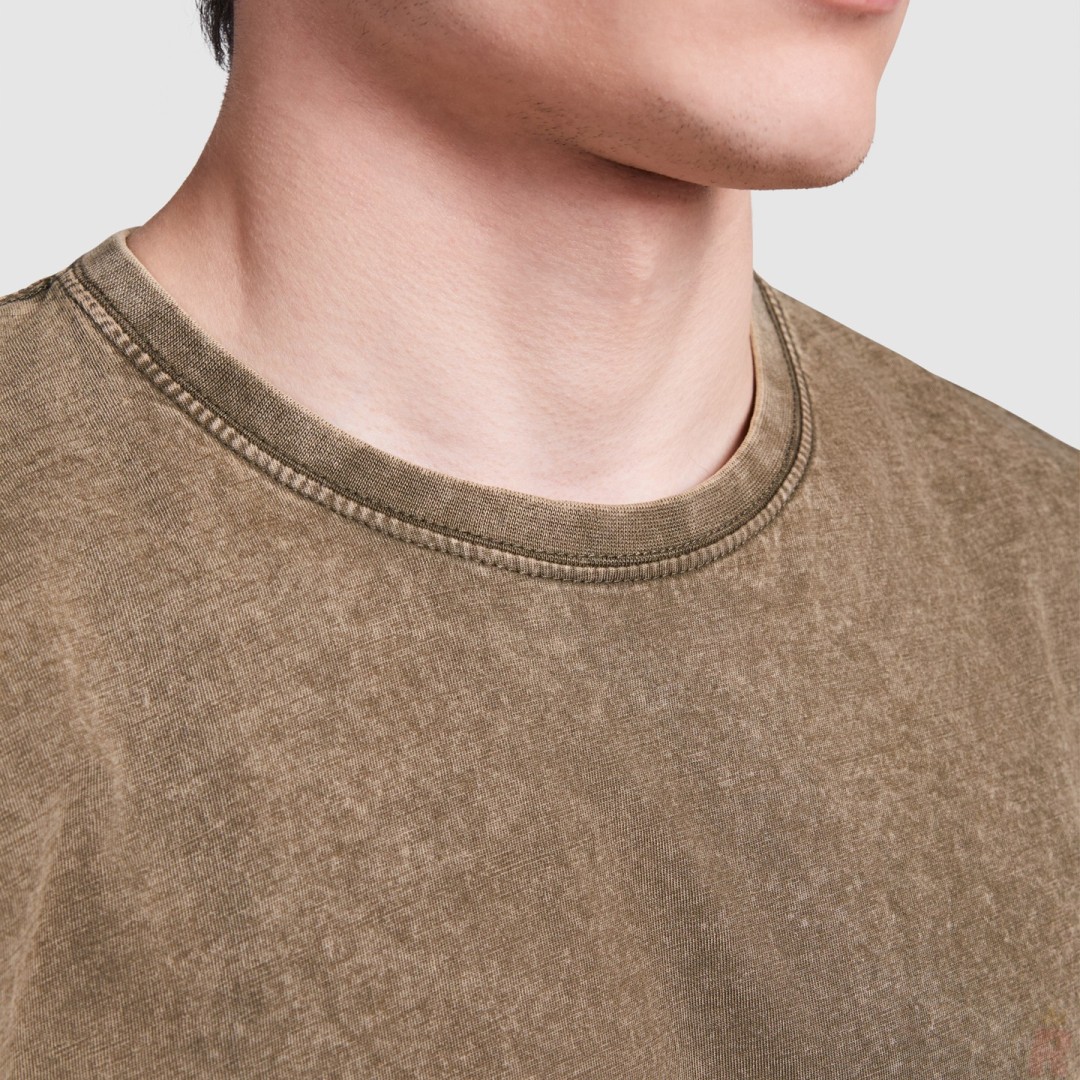 Camiseta Básica Hombre Efecto Jeans 100%...