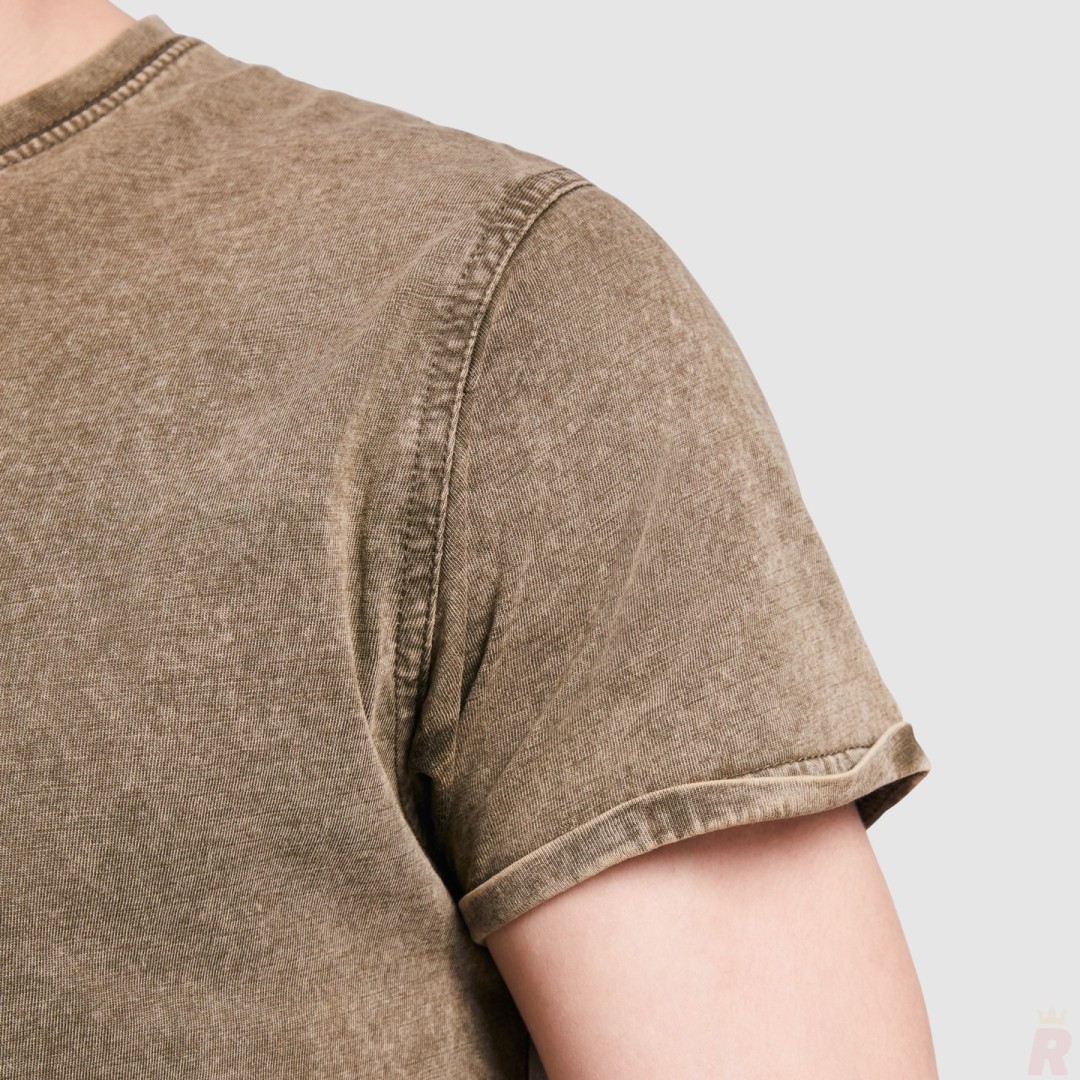 Camiseta Básica Hombre Efecto Jeans 100%...