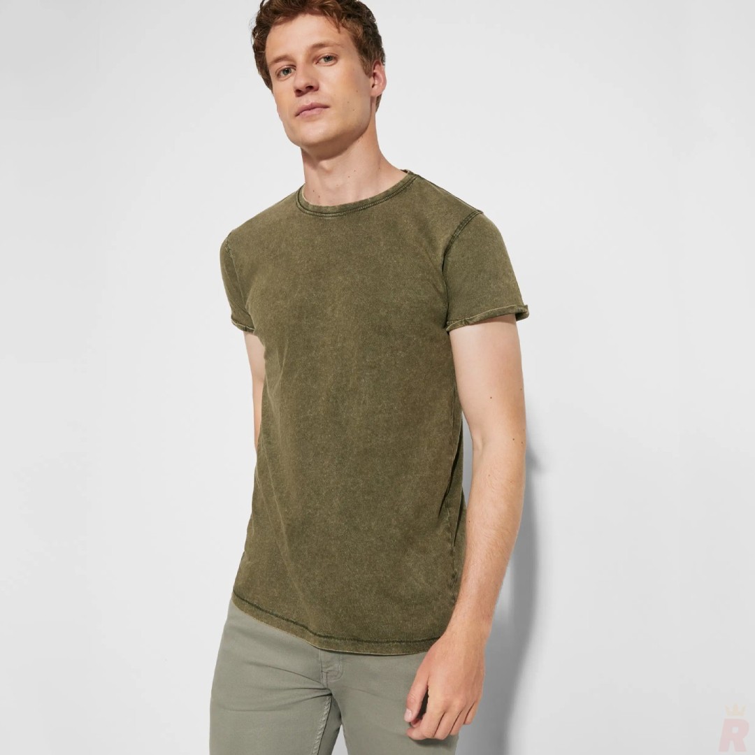 Camiseta Básica Hombre Efecto Jeans 100%...