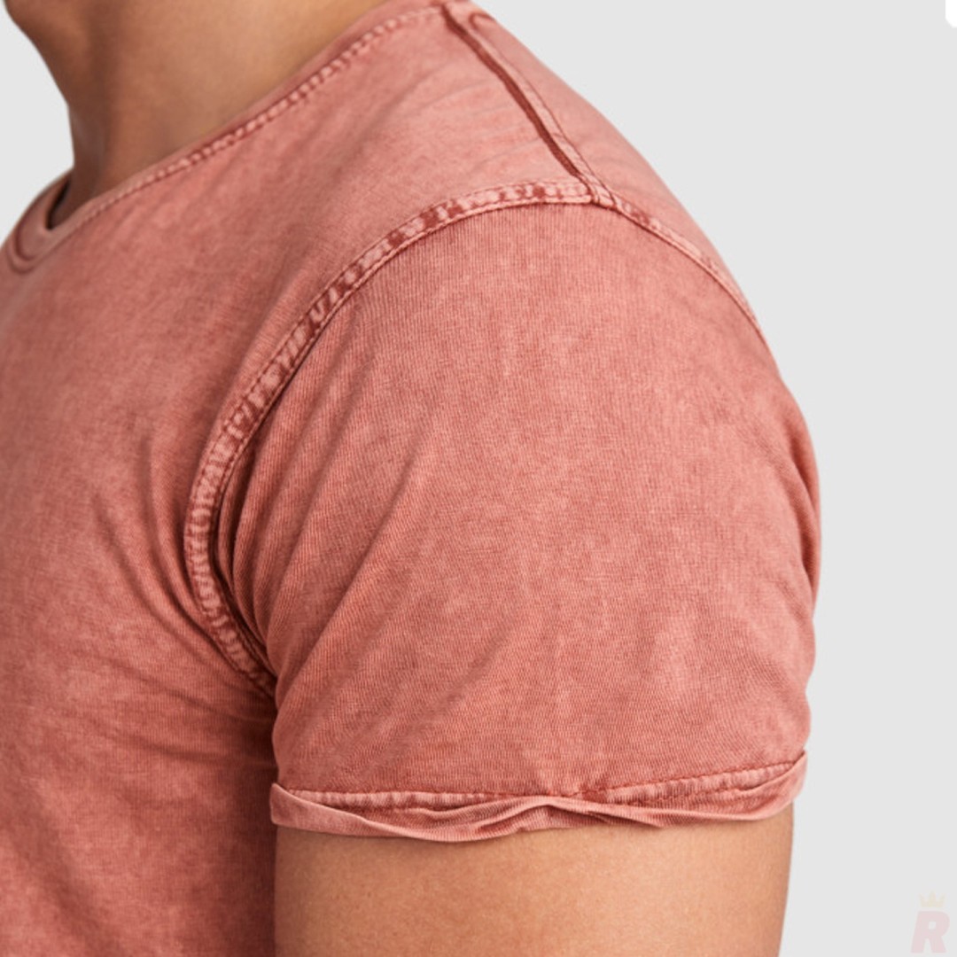 Camiseta Básica Hombre Efecto Jeans 100%...