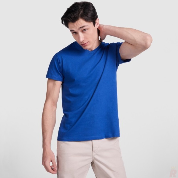 Camiseta Básica Hombre Escote Pico SAMOYEDO