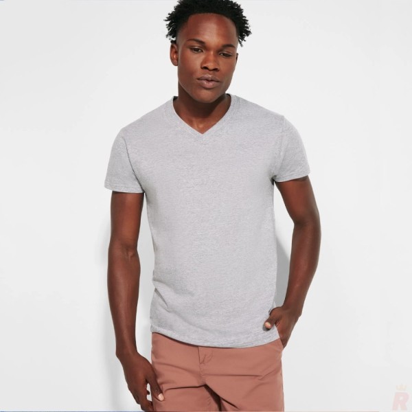 Camiseta Básica Hombre Escote Pico SAMOYEDO