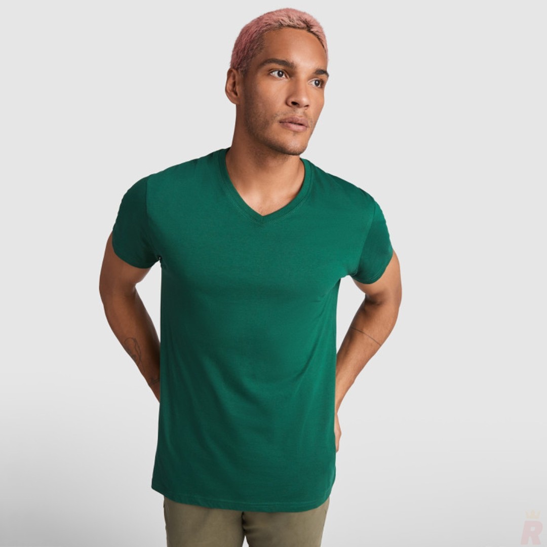 Camiseta Básica Hombre Escote Pico SAMOYEDO