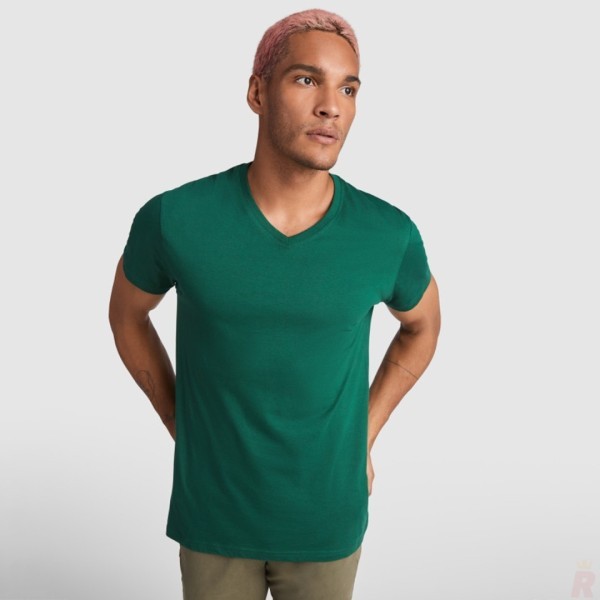 Camiseta Básica Hombre Escote Pico SAMOYEDO