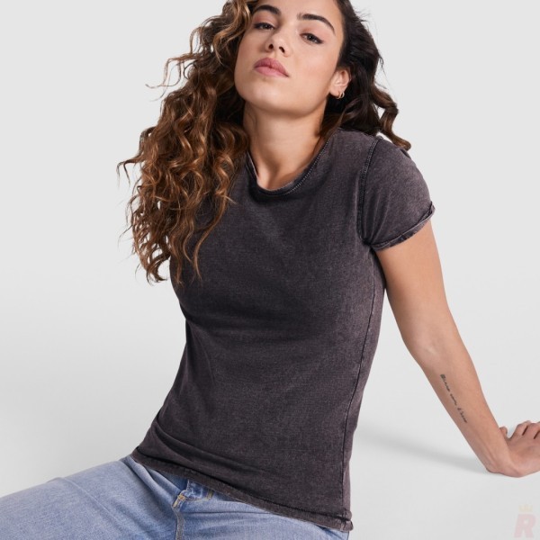Camiseta Básica Mujer Efecto Jeans 100% Algodón Peinado HUSKY WOMAN
