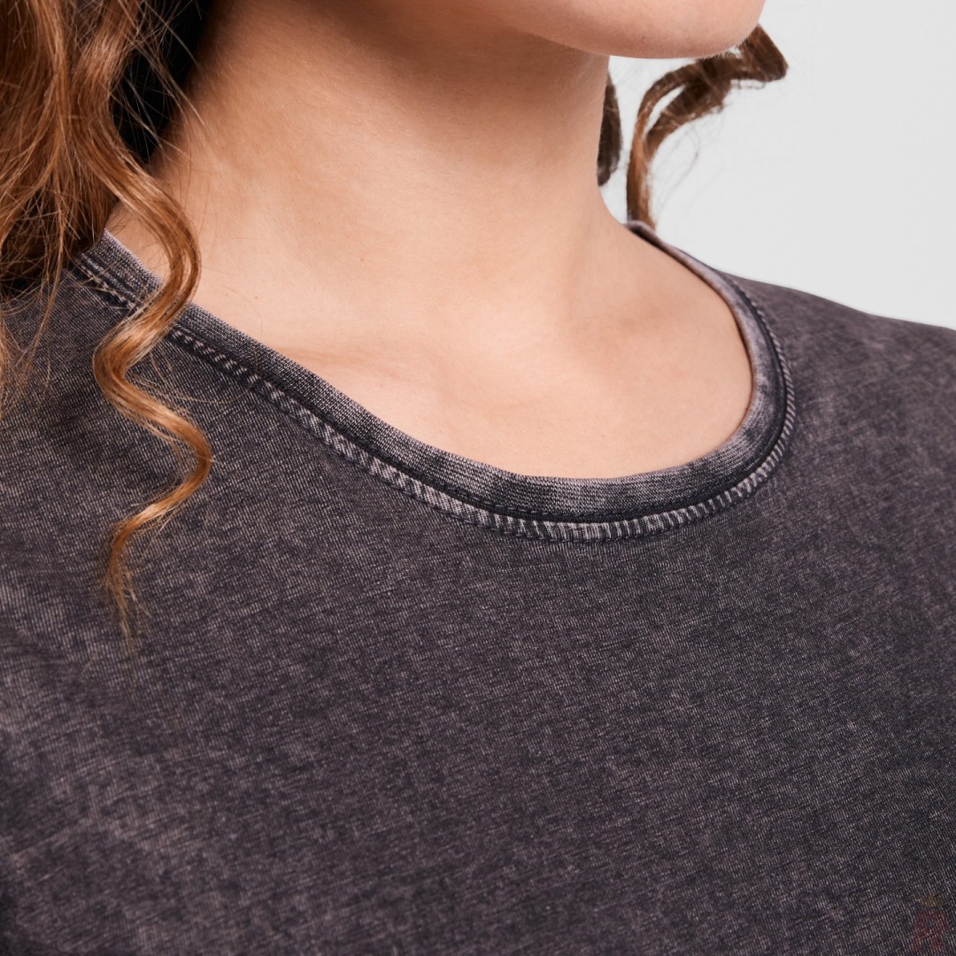 Camiseta Básica Mujer Efecto Jeans 100% Algodón...