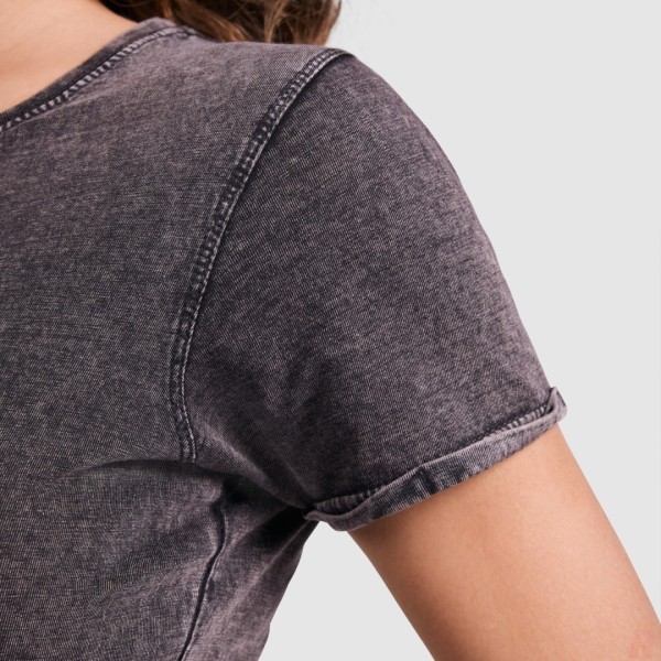 Camiseta Básica Mujer Efecto Jeans 100% Algodón Peinado HUSKY WOMAN