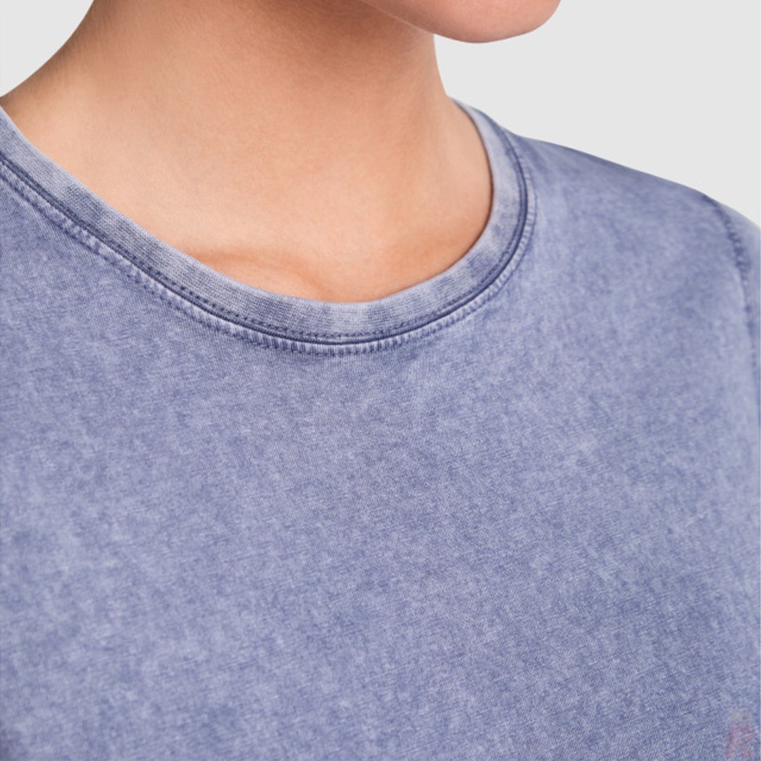 Camiseta Básica Mujer Efecto Jeans 100% Algodón...