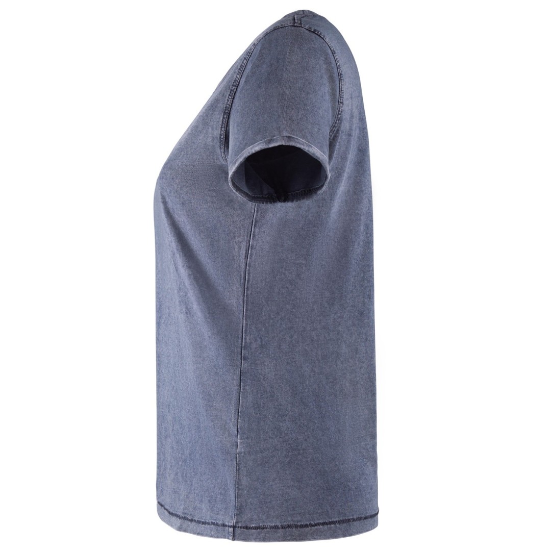 Camiseta Básica Mujer Efecto Jeans 100% Algodón...