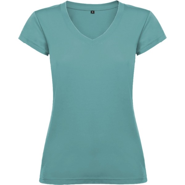 Camiseta Básica Mujer Escote Cuello Pico VICTORIA - Ref. 6646 Roly WRK 2