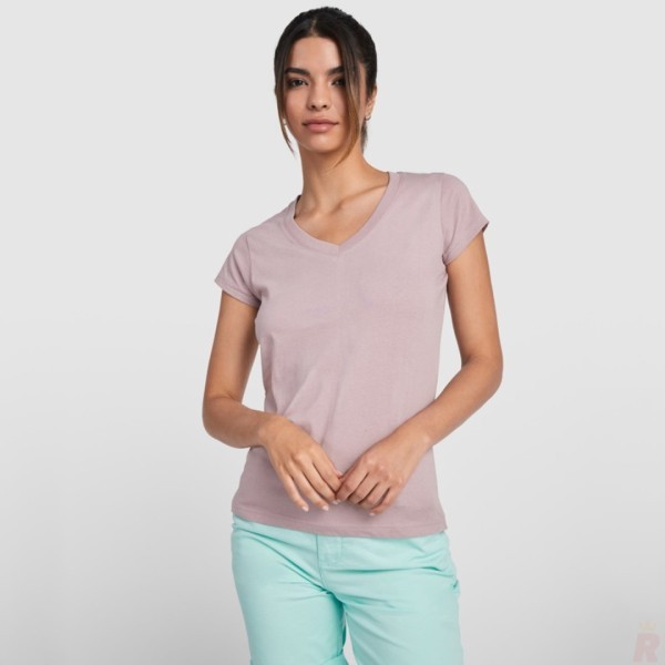 Camiseta Básica Mujer Escote Cuello Pico VICTORIA